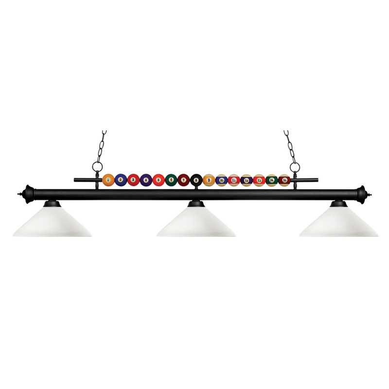 Z-Lite 170MB-AMO14 Shark Three Light Island Pendant, Matte Black