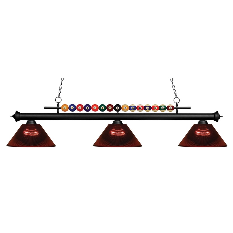 Z-Lite 170MB-ARBG Shark Three Light Island Pendant, Matte Black