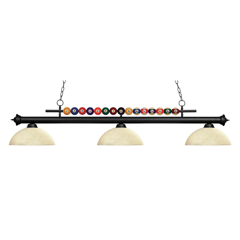 Z-Lite 170MB-DGM14 Shark Three Light Island Pendant, Matte Black