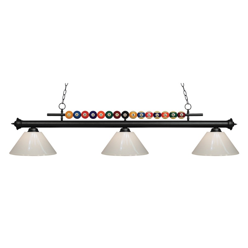 Z-Lite 170MB-PWH Shark Three Light Island Pendant, Matte Black