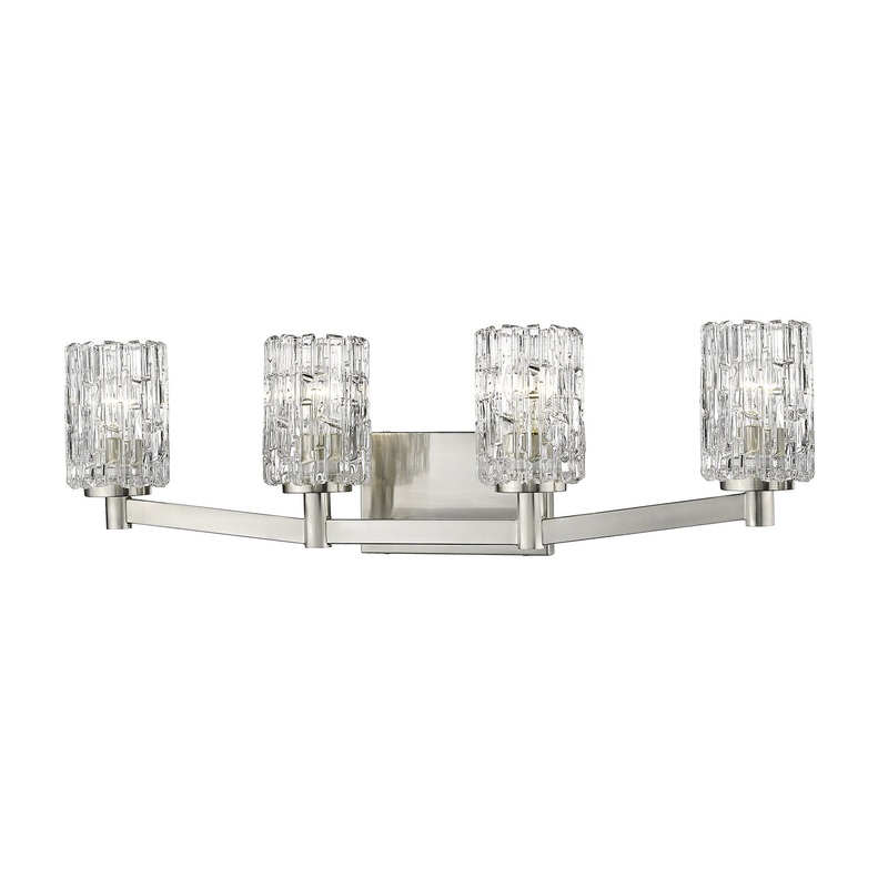Z-Lite 1931-4V-BN Aubrey Four Light Vanity, Brushed Nickel
