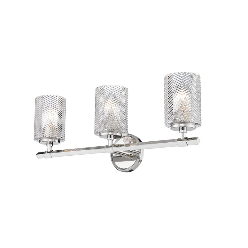 Z-Lite 1934-3V-PN Dover Street Three Light Vanity, Polished Nickel