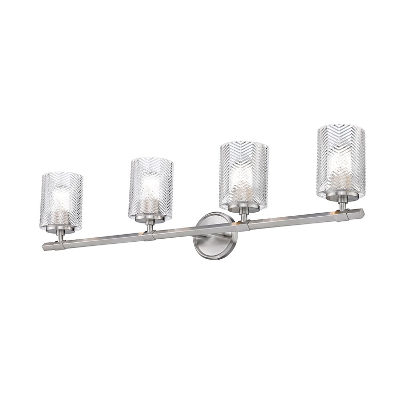 Z-Lite 1934-4V-BN Dover Street Four Light Vanity, Brushed Nickel