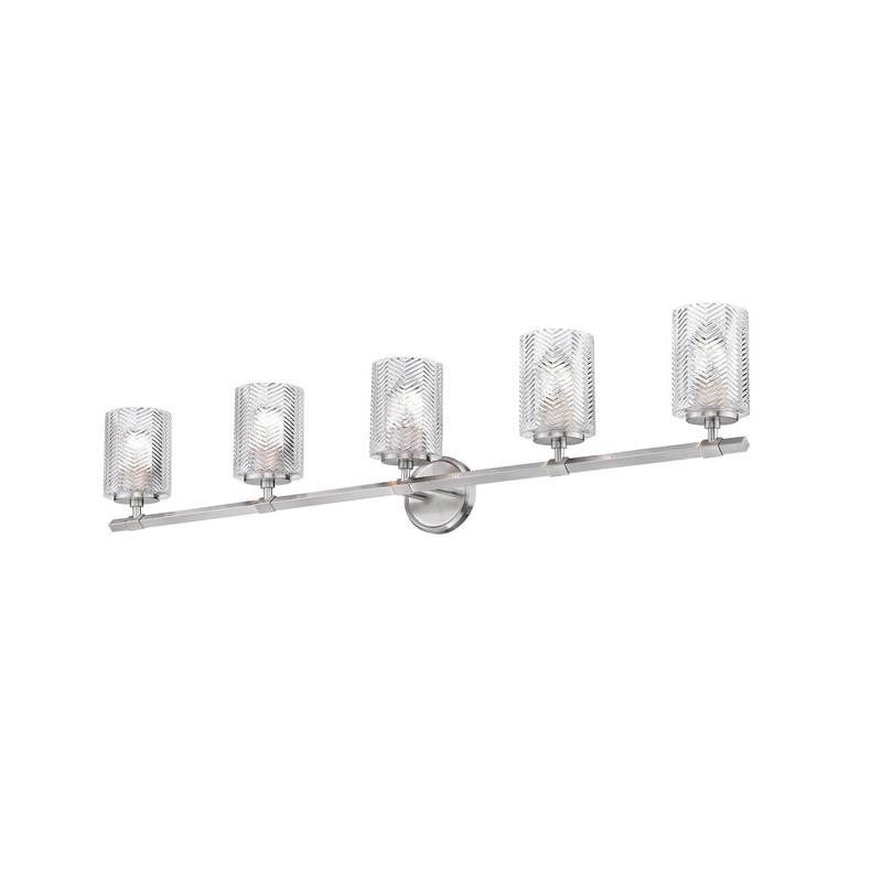Z-Lite 1934-5V-BN Dover Street Five Light Vanity, Brushed Nickel