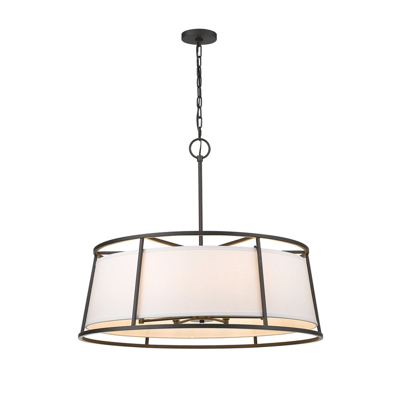 Z-Lite 1935-32IO Lenyx Pendant Eight Light Pendant, Iron Ore