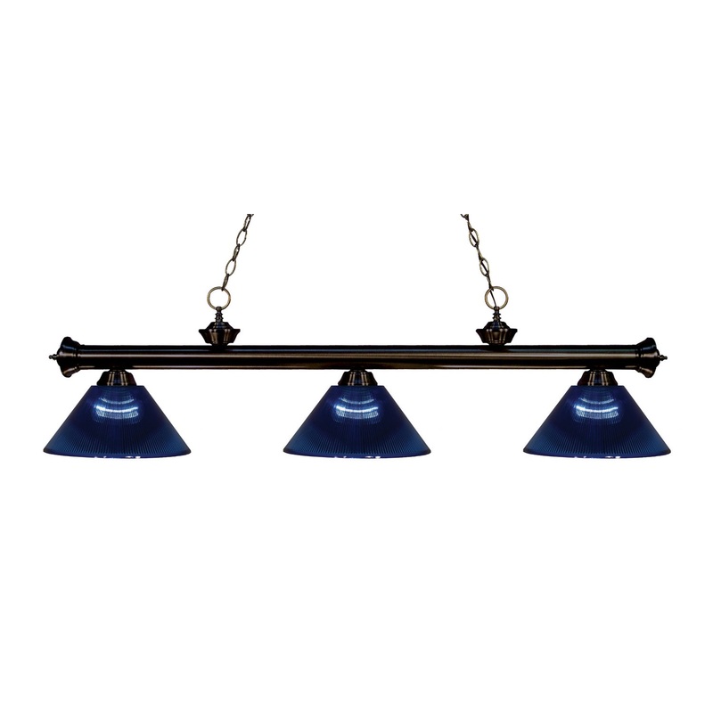 Z-Lite 200-3BRZ-ARDB Riviera Three Light Island Pendant, Bronze