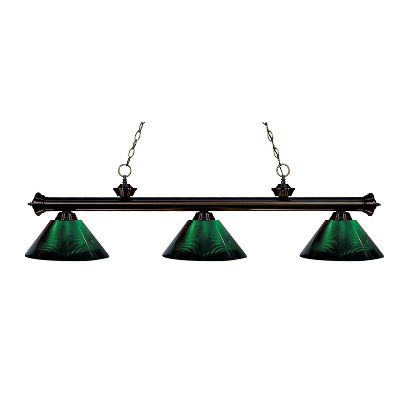 Z-Lite 200-3BRZ-ARG Riviera Three Light Island Pendant, Bronze