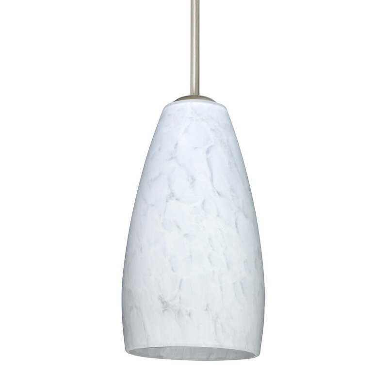 Besa 1BC-150919-LED-SN Besa Chrissy Pendant One Light Pendant Satin Nickel