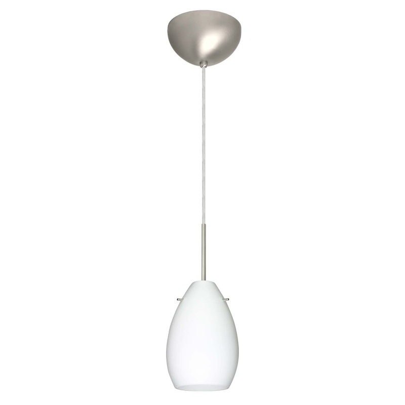 Besa 1BC-171307-SN Pera One Light Pendant Satin Nickel