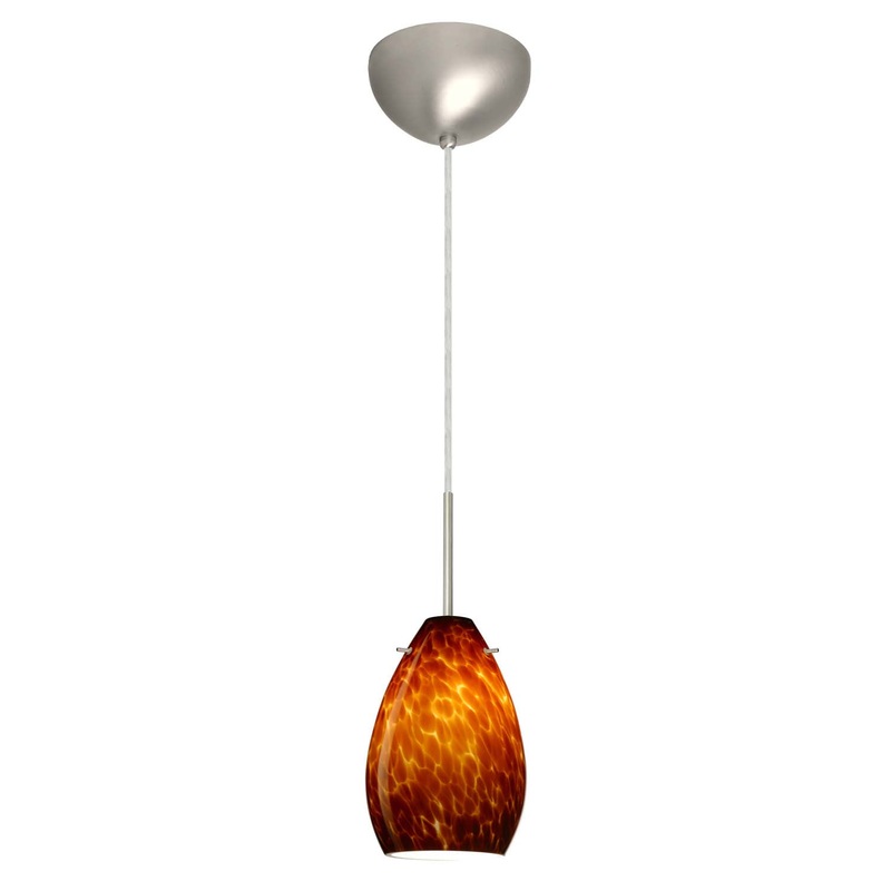 Besa 1BC-171318-SN Pera One Light Pendant Satin Nickel