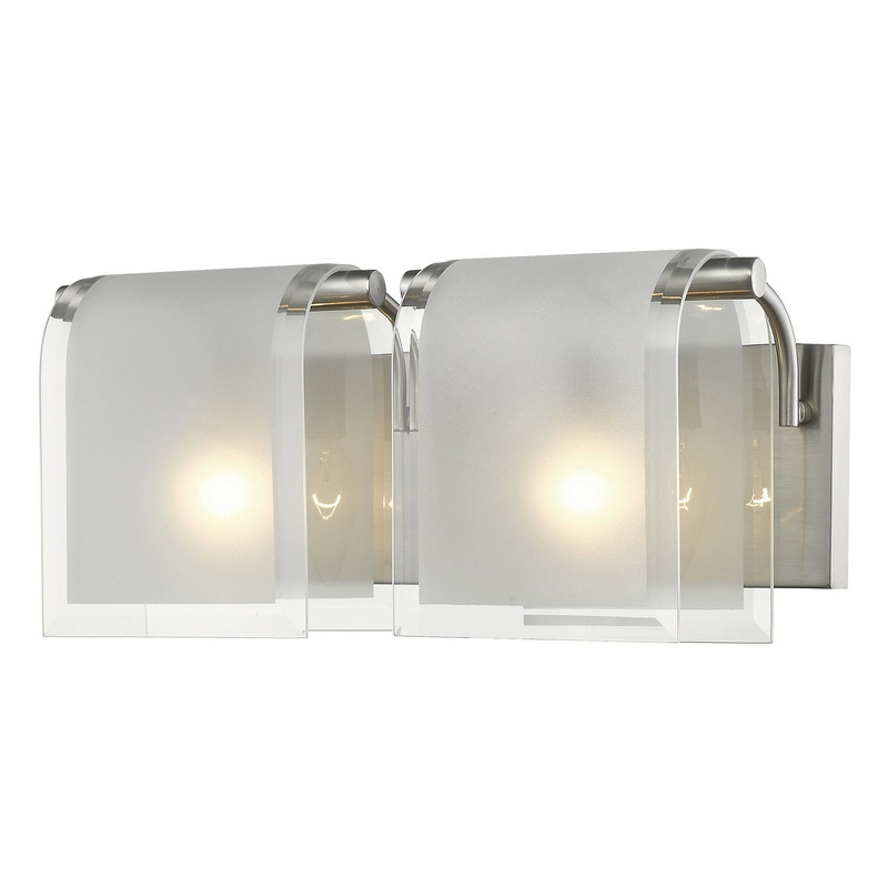 Z-Lite 169-2V-BN Zephyr Two Light Vanity, Brushed Nickel