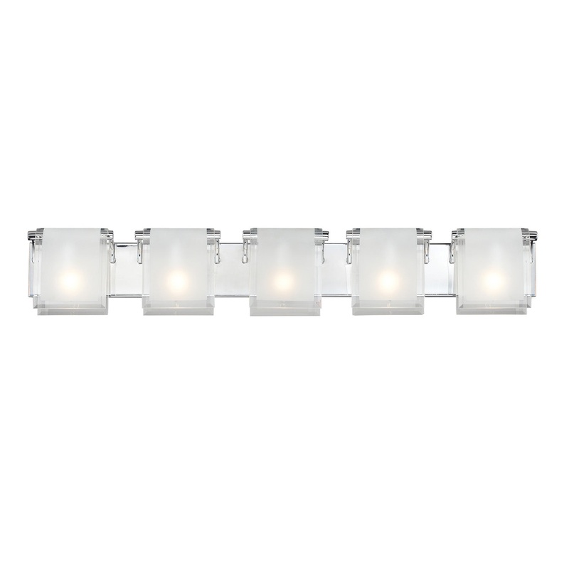 Z-Lite 169-5V Zephyr Five Light Vanity, Chrome