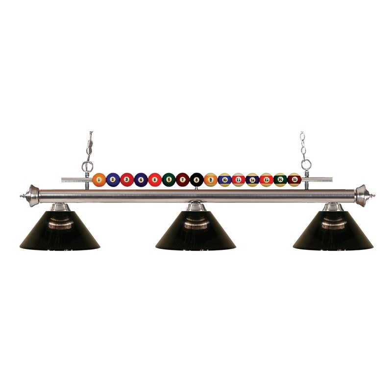 Z-Lite 170BN-ARS Shark Three Light Island Pendant, Brushed Nickel