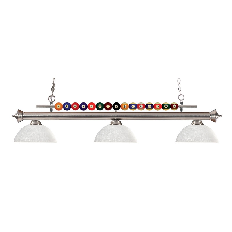 Z-Lite 170BN-DWL14 Shark Three Light Island Pendant, Brushed Nickel