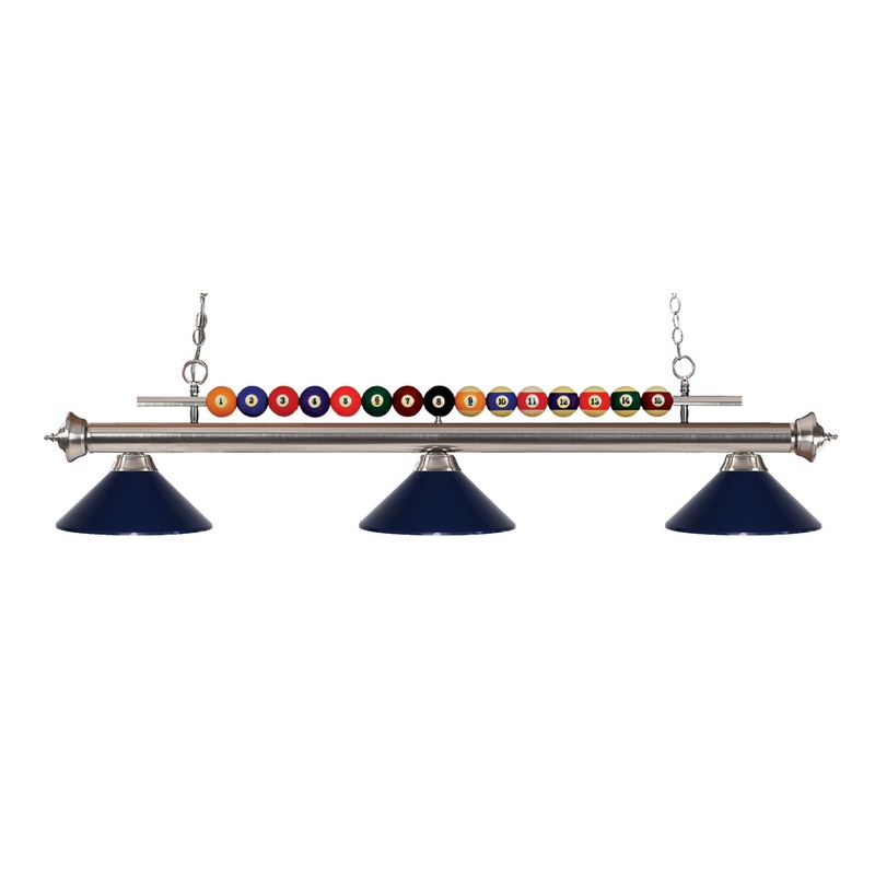 Z-Lite 170BN-MNB Shark Three Light Island Pendant, Brushed Nickel