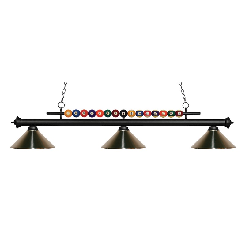 Z-Lite 170MB-MBN Shark Three Light Island Pendant, Matte Black