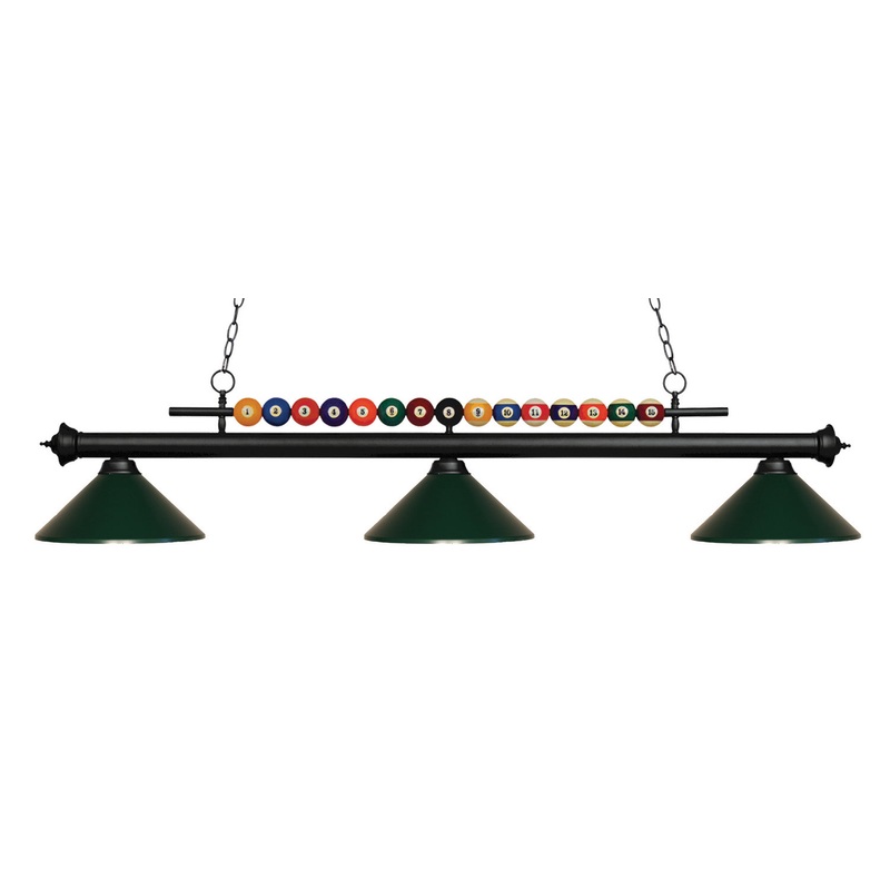 Z-Lite 170MB-MDG Shark Three Light Island Pendant, Matte Black
