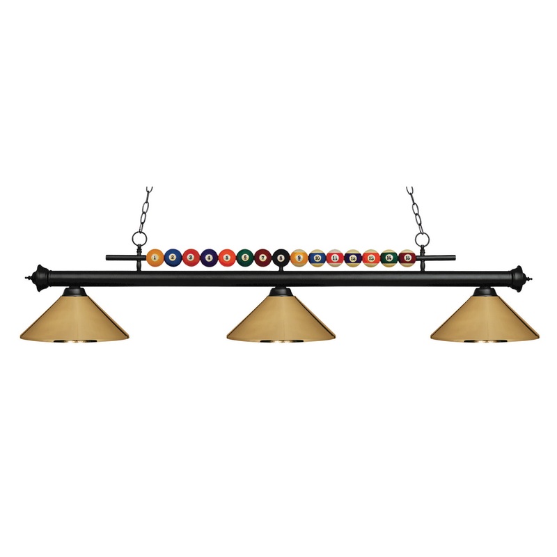 Z-Lite 170MB-MPB Shark Three Light Island Pendant, Matte Black