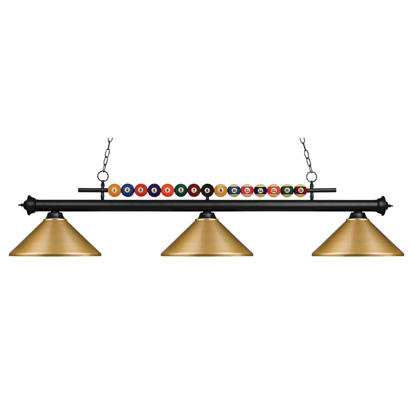 Z-Lite 170MB-MSG Shark Three Light Island Pendant, Matte Black