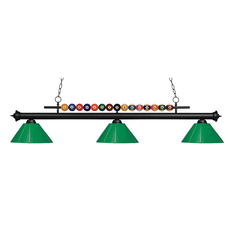 Z-Lite 170MB-PGR Shark Three Light Island Pendant, Matte Black