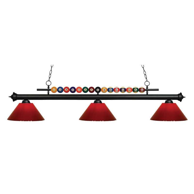 Z-Lite 170MB-PRD Shark Three Light Island Pendant, Matte Black