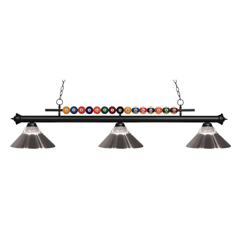 Z-Lite 170MB-RBN Shark Three Light Island Pendant, Matte Black