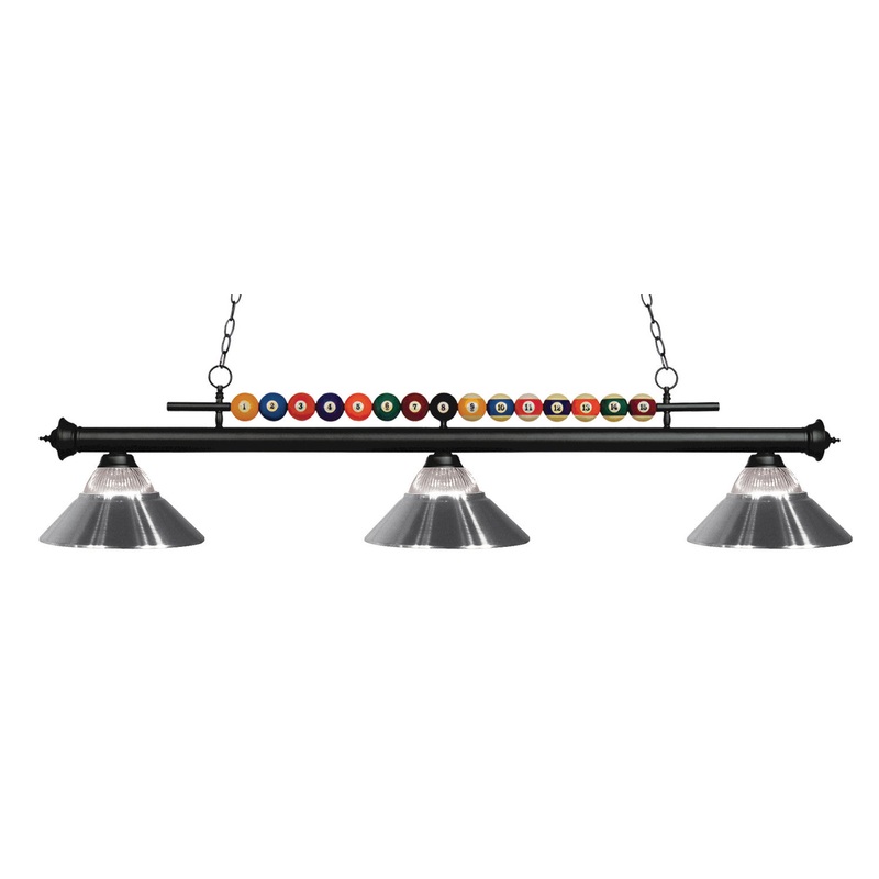Z-Lite 170MB-RCH Shark Three Light Island Pendant, Matte Black