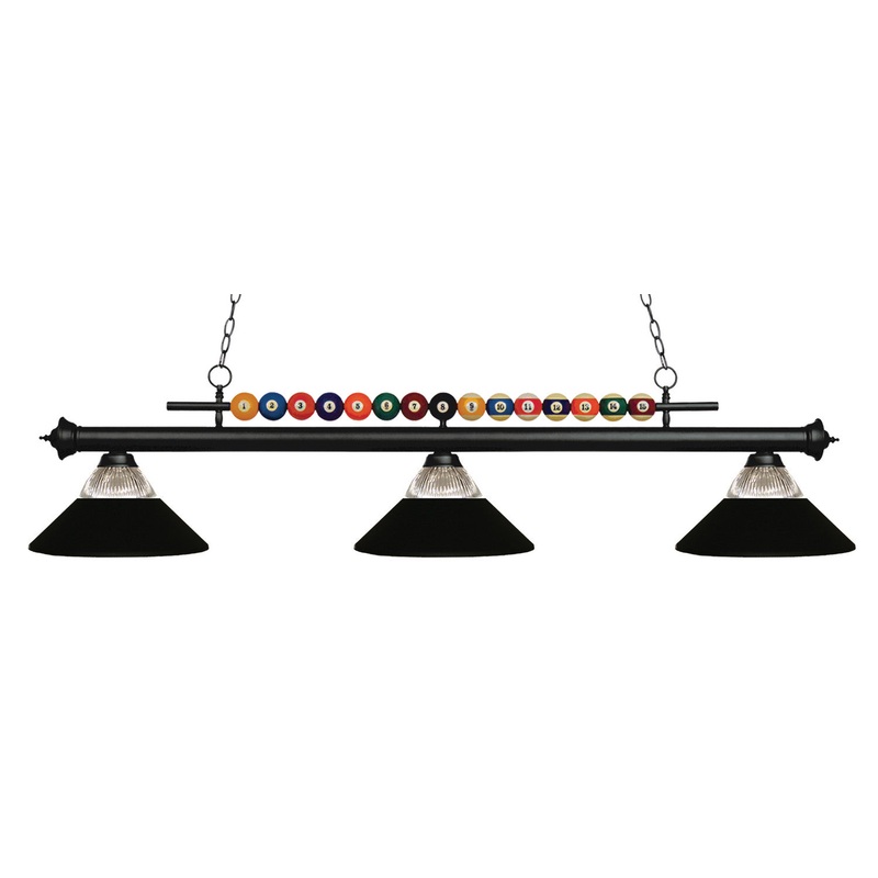 Z-Lite 170MB-RMB Shark Three Light Island Pendant, Matte Black