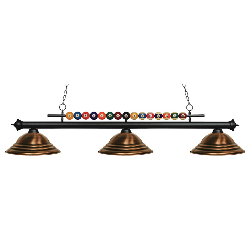 Z-Lite 170MB-SAC Shark Three Light Island Pendant, Matte Black