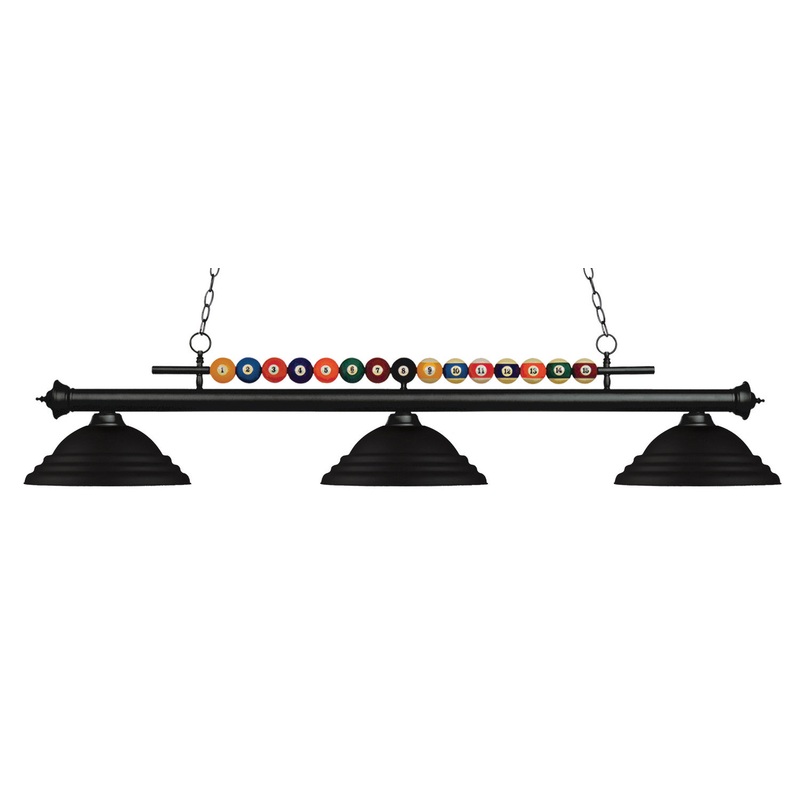 Z-Lite 170MB-SMB Shark Three Light Island Pendant, Matte Black