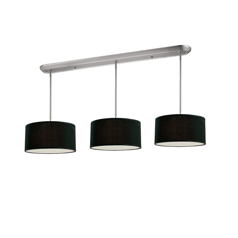 Z-Lite 171-16-3B Albion Nine Light Island Pendant, Brushed Nickel