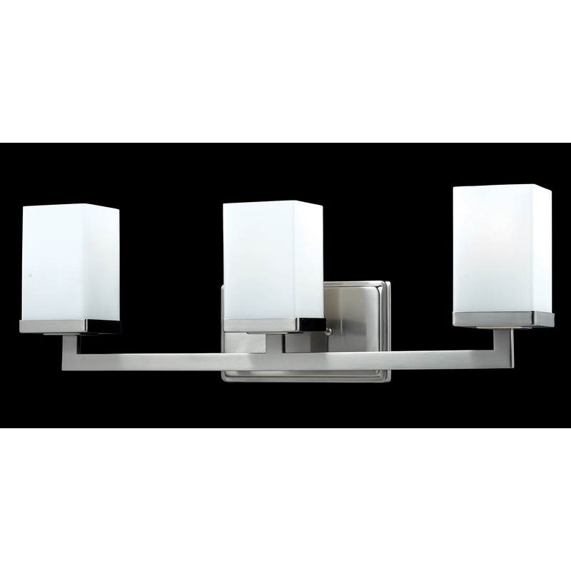 Z-Lite 1900-3V Tidal Three Light Vanity, Brushed Nickel