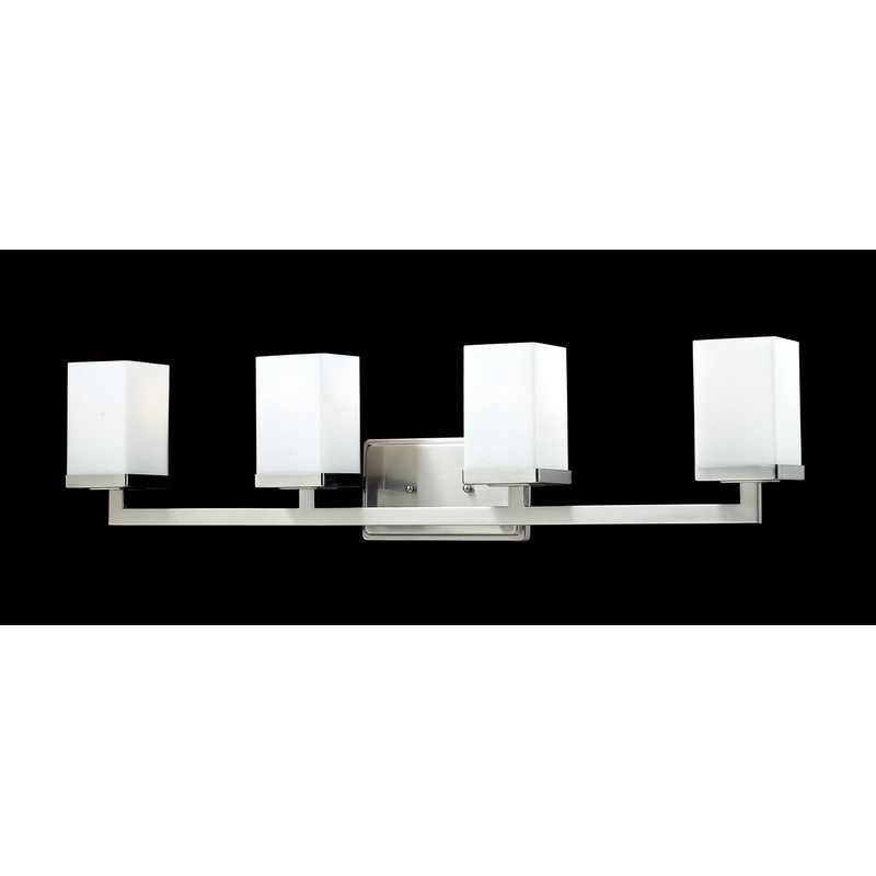 Z-Lite 1900-4V Tidal Four Light Vanity, Brushed Nickel