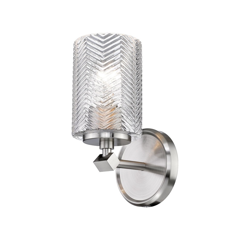 Z-Lite 1934-1S-BN Dover Street One Light Wall Sconce, Brushed Nickel