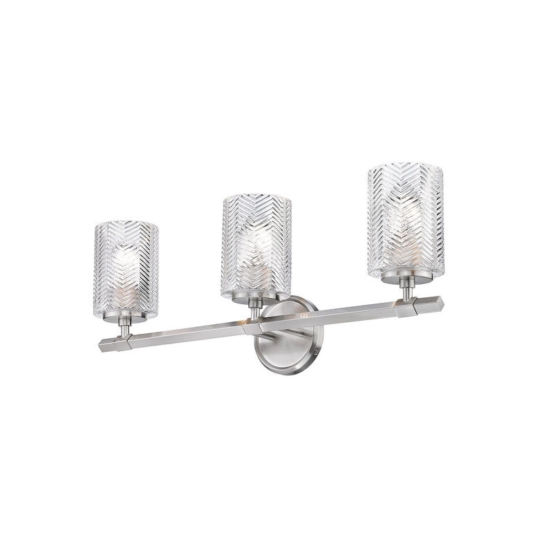 Z-Lite 1934-3V-BN Dover Street Three Light Vanity, Brushed Nickel
