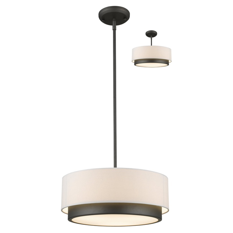 Z-Lite 196-16 Jade Three Light Pendant, Factory Bronze