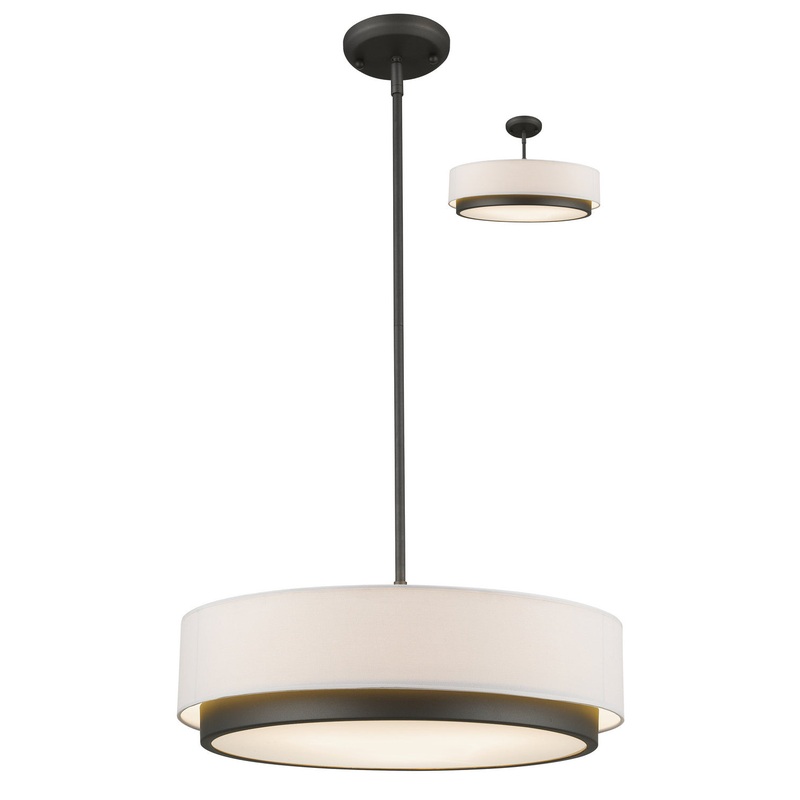 Z-Lite 196-22 Jade Three Light Pendant, Factory Bronze