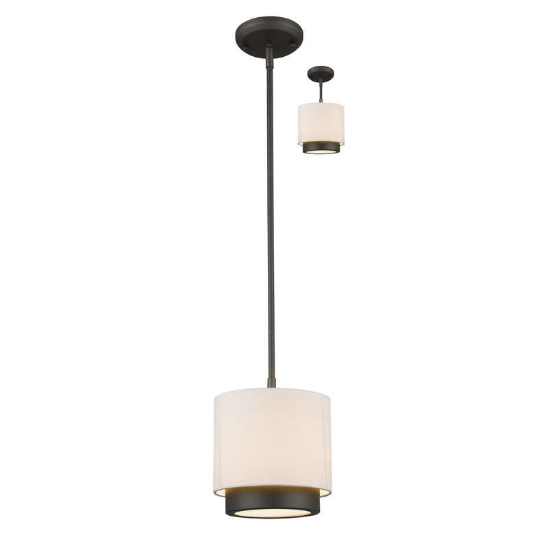 Z-Lite 196-8 Jade One Light Mini Pendant, Factory Bronze