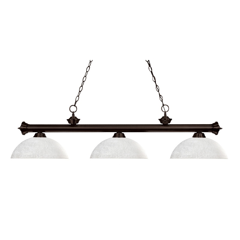 Z-Lite 200-3BRZ-DWL14 Riviera Three Light Island Pendant, Bronze