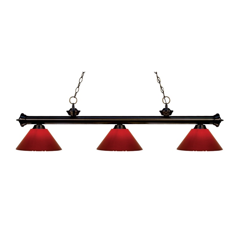 Z-Lite 200-3BRZ-PRD Riviera Three Light Island Pendant, Bronze
