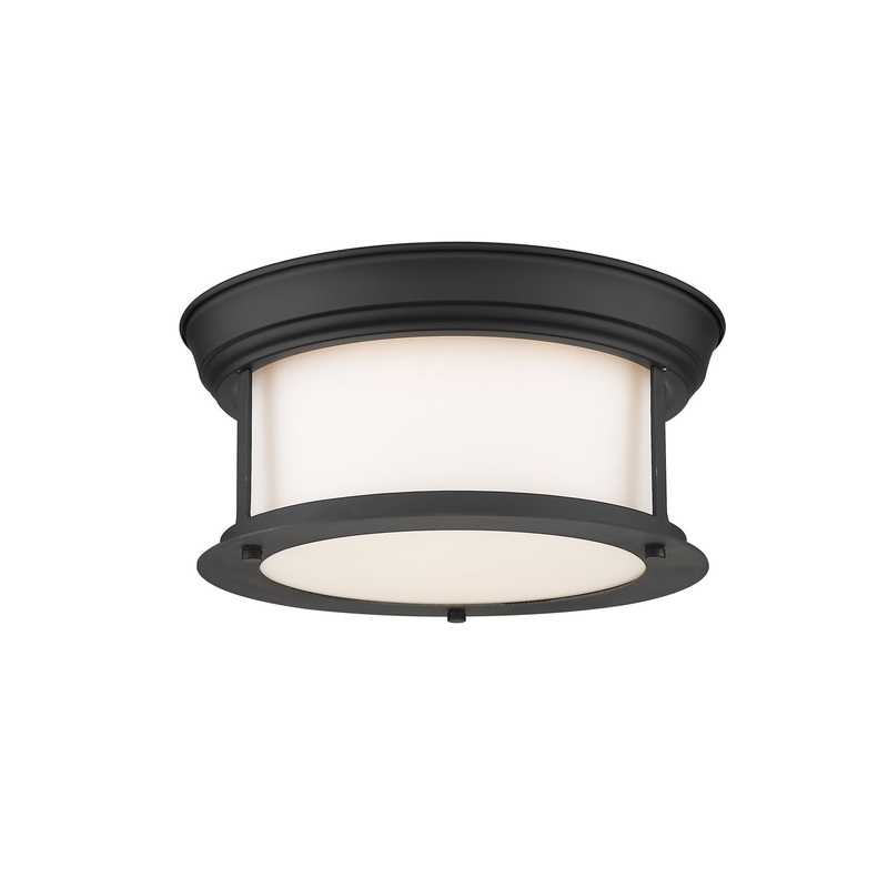 Z-Lite 2011F10-MB Sonna Two Light Flush Mount, Matte Black