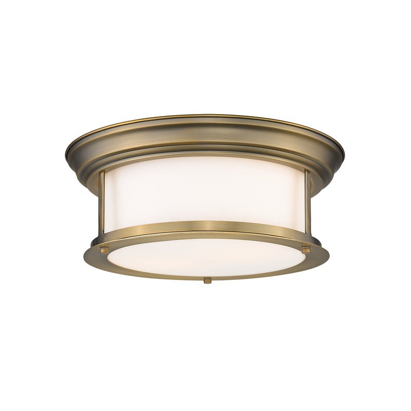 Z-Lite 2011F13-HBR Sonna Two Light Flush Mount, Heritage Brass