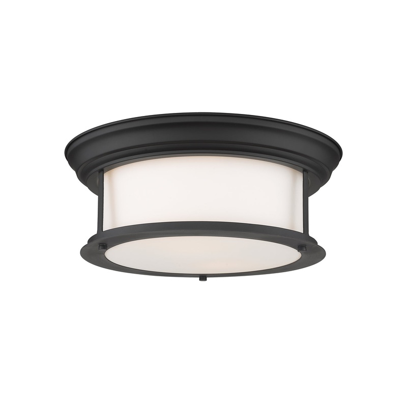 Z-Lite 2011F13-MB Sonna Two Light Flush Mount, Matte Black
