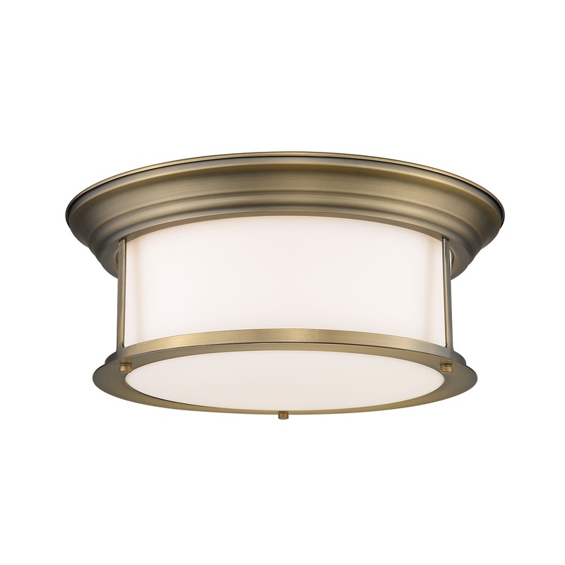 Z-Lite 2011F16-HBR Sonna Three Light Flush Mount, Heritage Brass