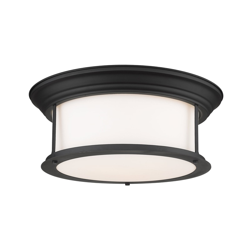 Z-Lite 2011F16-MB Sonna Three Light Flush Mount, Matte Black