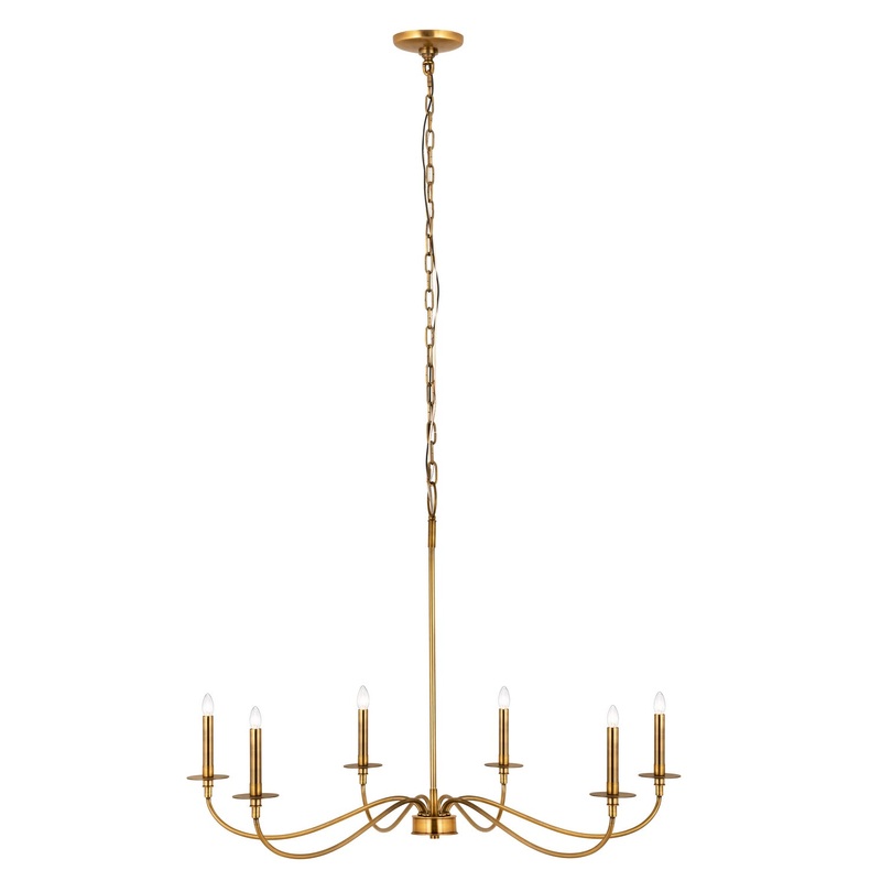 Z-Lite 2301-42RB Arrington Six Light Chandelier, Rubbed Brass