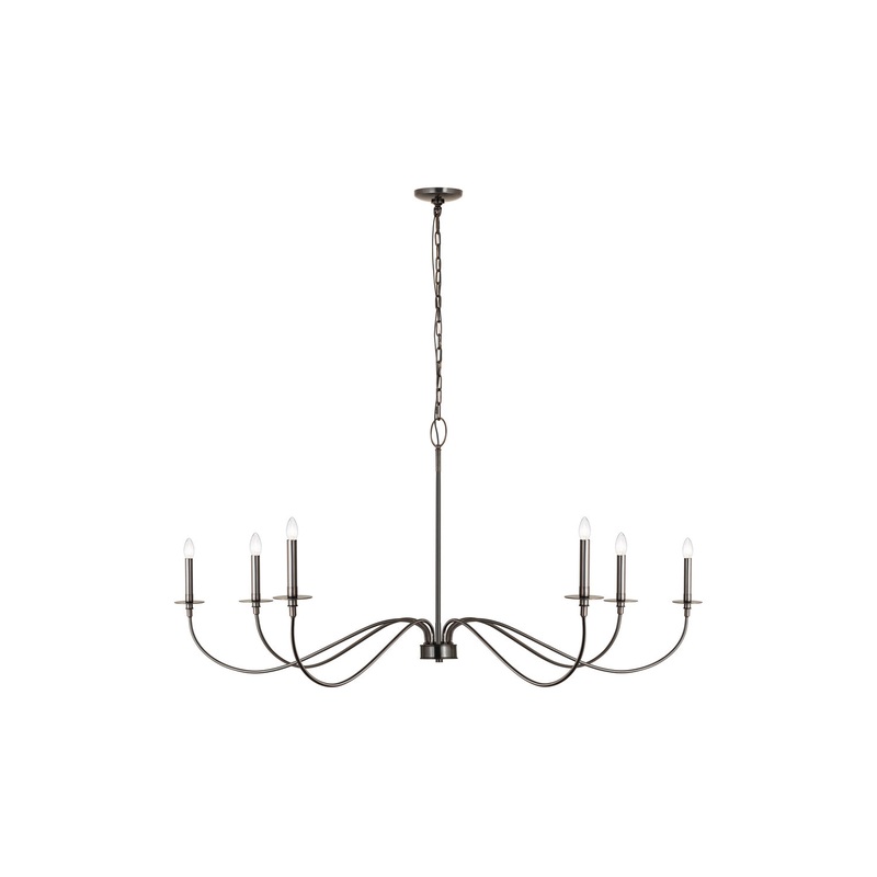 Z-Lite 2301-63BP Arrington Six Light Chandelier, Plated Bronze