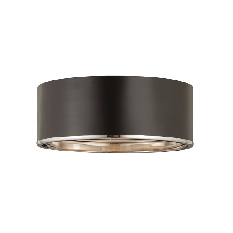 Z-Lite 2303F4-MB-CH Arlo Four Light Flush Mount, Matte Black / Chrome
