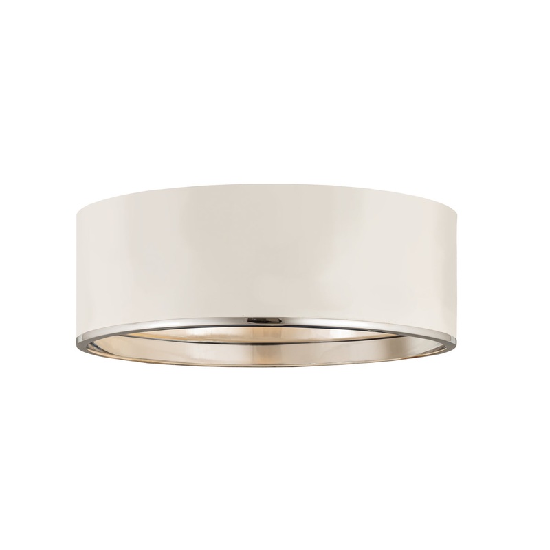 Z-Lite 2303F4-MW-CH Arlo Four Light Flush Mount, Matte White / Chrome
