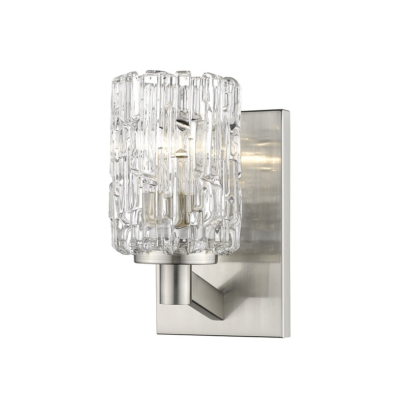 Z-Lite 1931-1S-BN Aubrey One Light Wall Sconce, Brushed Nickel